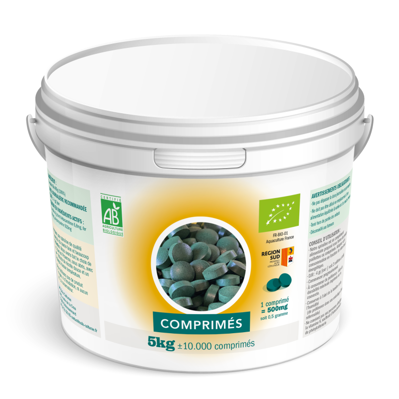 Aperçu packaging comprimés de Spiruline Solis 5kg en vrac