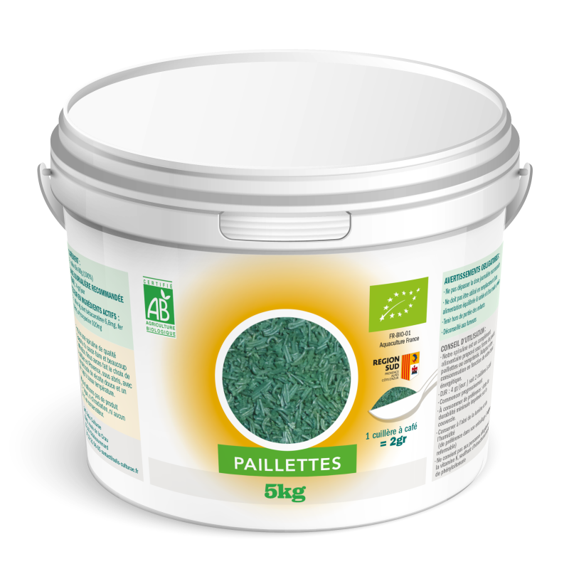 Aperçu packaging paillettes de Spiruline Solis 5kg en vrac